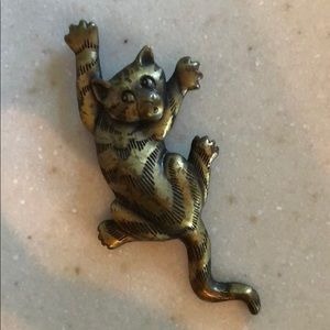 Vintage Cat Brooch by JJ